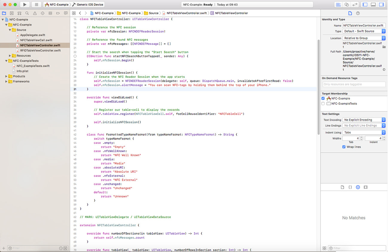 Programing Core NFC