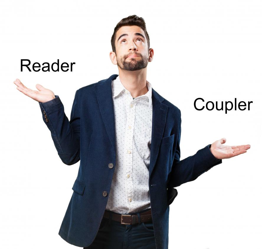 What is the difference between a reader and a coupler ?